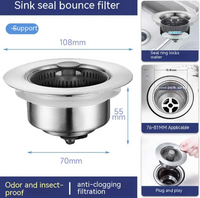 Clog-Free Sink Strainer
